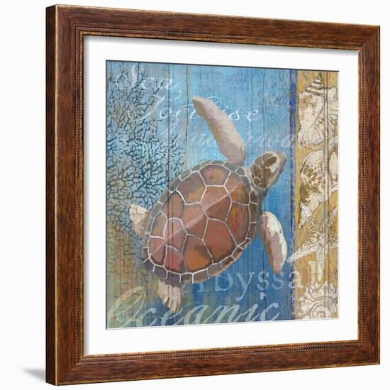 Turtle and Sea-null-Framed Giclee Print