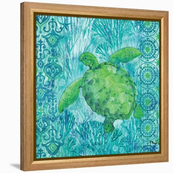 Turtle Batik Sq-Paul Brent-Framed Stretched Canvas