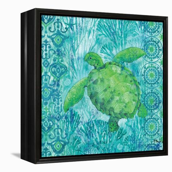 Turtle Batik Sq-Paul Brent-Framed Stretched Canvas