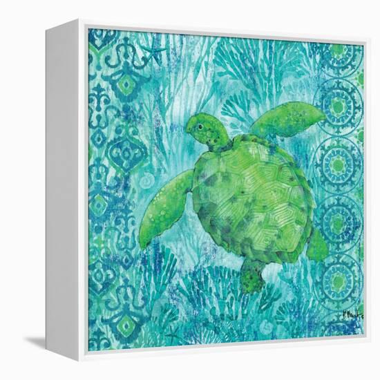 Turtle Batik Sq-Paul Brent-Framed Stretched Canvas