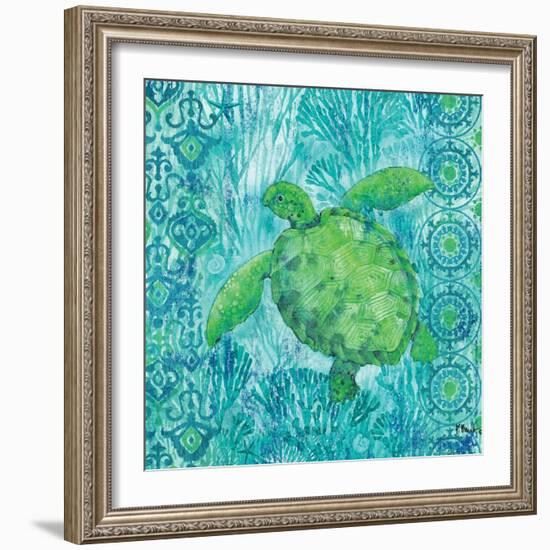 Turtle Batik Sq-Paul Brent-Framed Premium Giclee Print