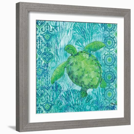 Turtle Batik Sq-Paul Brent-Framed Premium Giclee Print