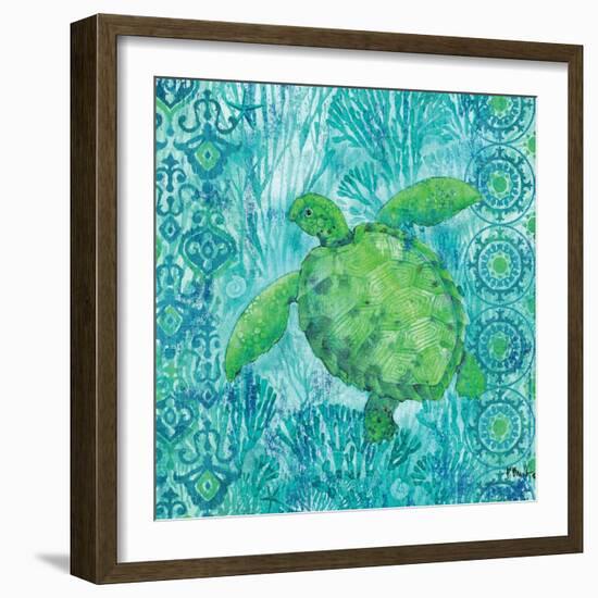 Turtle Batik Sq-Paul Brent-Framed Premium Giclee Print