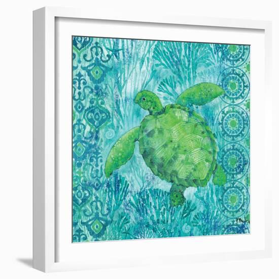 Turtle Batik Sq-Paul Brent-Framed Premium Giclee Print