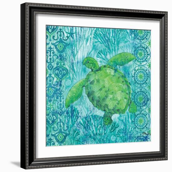 Turtle Batik Sq-Paul Brent-Framed Premium Giclee Print