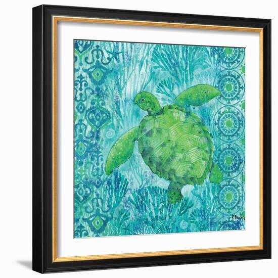 Turtle Batik Sq-Paul Brent-Framed Art Print