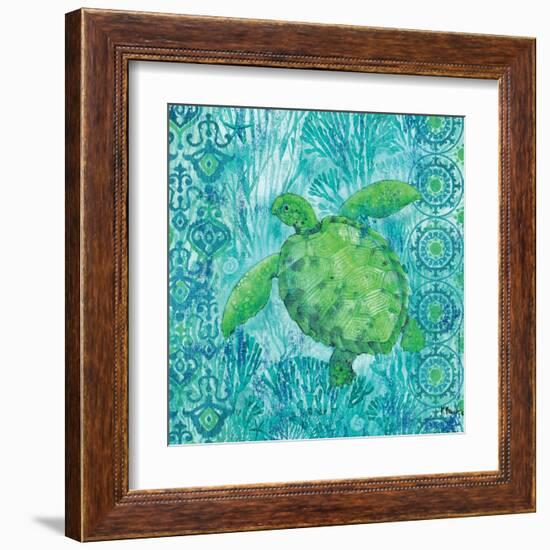 Turtle Batik Sq-Paul Brent-Framed Art Print