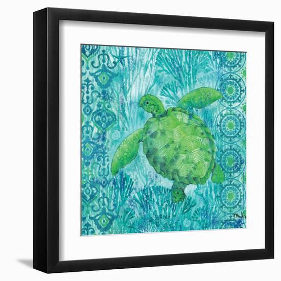 Turtle Batik Sq-Paul Brent-Framed Art Print