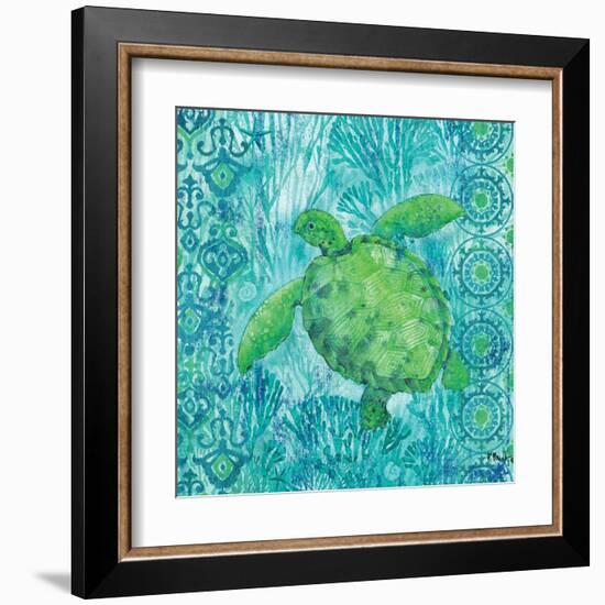 Turtle Batik Sq-Paul Brent-Framed Art Print