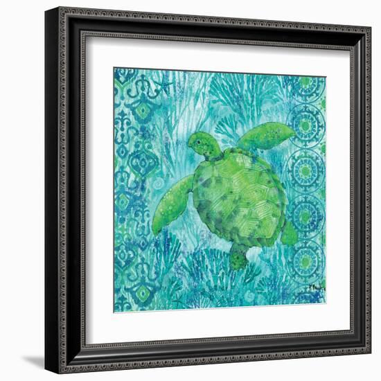 Turtle Batik Sq-Paul Brent-Framed Art Print