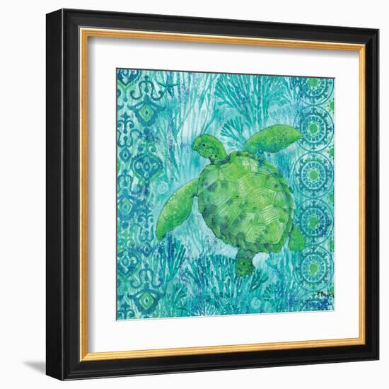 Turtle Batik Sq-Paul Brent-Framed Art Print