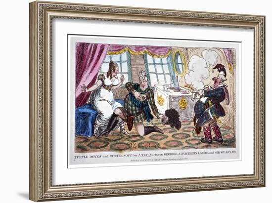 Turtle Doves and Turtle Soup!!, 1822-George Cruikshank-Framed Giclee Print