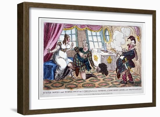 Turtle Doves and Turtle Soup!!, 1822-George Cruikshank-Framed Giclee Print