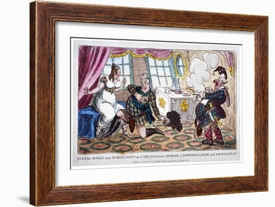 Turtle Doves and Turtle Soup!!, 1822-George Cruikshank-Framed Giclee Print