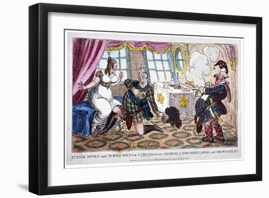 Turtle Doves and Turtle Soup!!, 1822-George Cruikshank-Framed Giclee Print