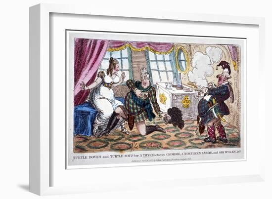 Turtle Doves and Turtle Soup!!, 1822-George Cruikshank-Framed Giclee Print