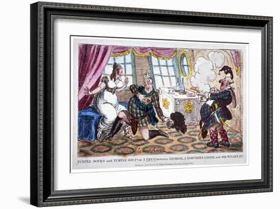 Turtle Doves and Turtle Soup!!, 1822-George Cruikshank-Framed Giclee Print