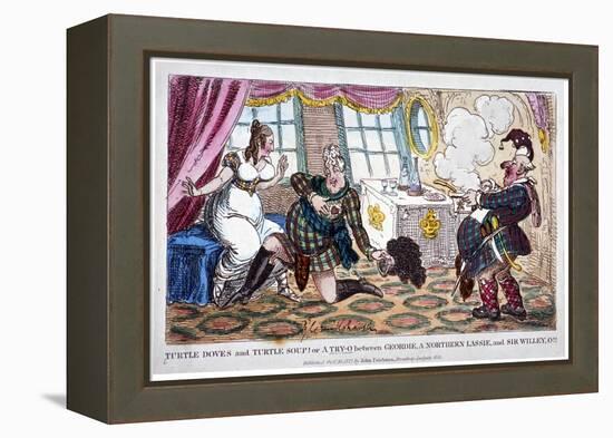 Turtle Doves and Turtle Soup!!, 1822-George Cruikshank-Framed Premier Image Canvas