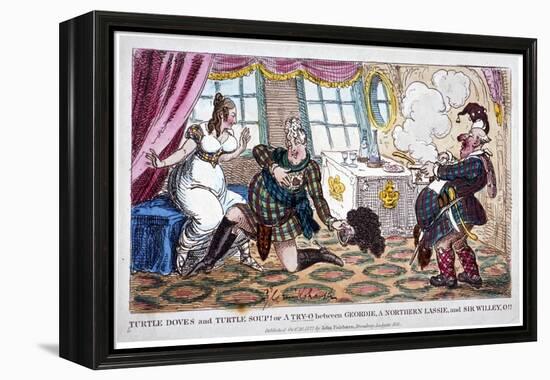 Turtle Doves and Turtle Soup!!, 1822-George Cruikshank-Framed Premier Image Canvas