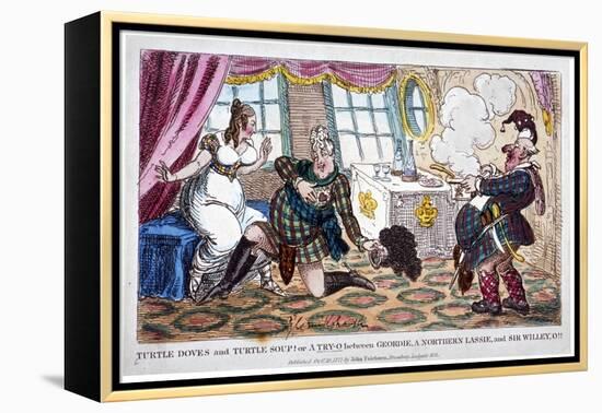 Turtle Doves and Turtle Soup!!, 1822-George Cruikshank-Framed Premier Image Canvas