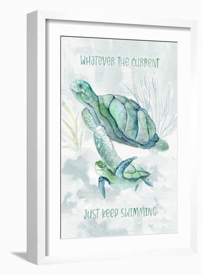 Turtle Family II-Janet Tava-Framed Art Print