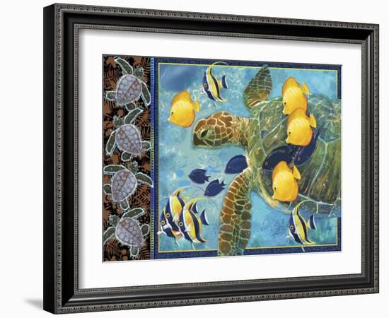 Turtle Hatchlings-James Mazzotta-Framed Giclee Print