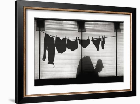 Turtle Lady Sunbathing in Her Backyard-Yvette Depaepe-Framed Photographic Print