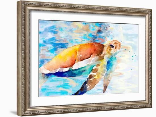 Turtle Passing Through I-Lanie Loreth-Framed Art Print