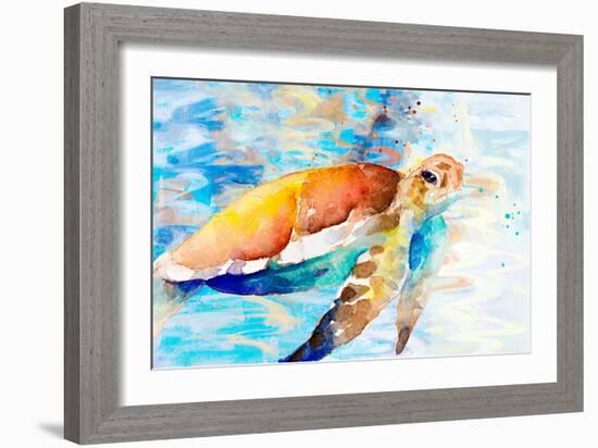 Turtle Passing Through I-Lanie Loreth-Framed Art Print