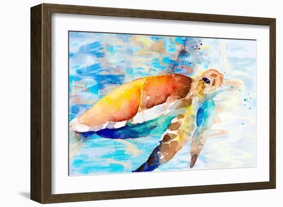 Turtle Passing Through I-Lanie Loreth-Framed Art Print