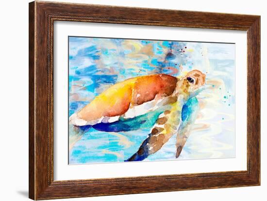 Turtle Passing Through I-Lanie Loreth-Framed Art Print