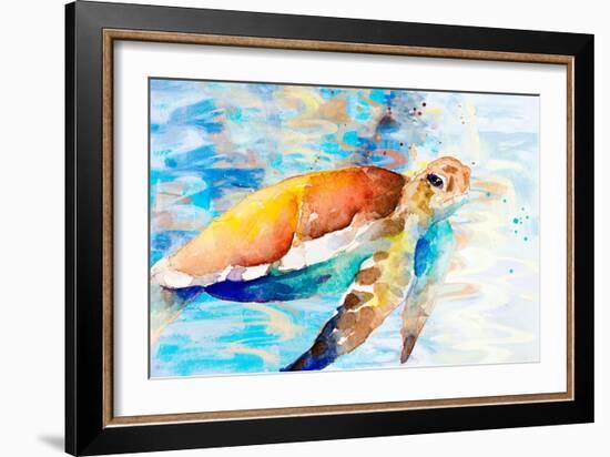 Turtle Passing Through I-Lanie Loreth-Framed Art Print