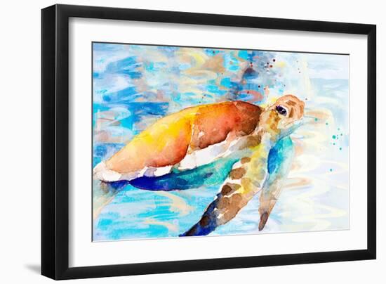 Turtle Passing Through I-Lanie Loreth-Framed Art Print