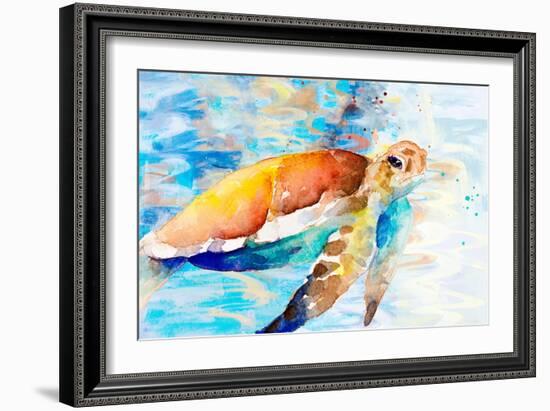 Turtle Passing Through I-Lanie Loreth-Framed Art Print