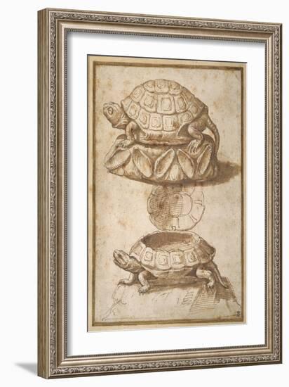 Turtle Shaped Sweetmeat Box-Giulio Romano-Framed Giclee Print