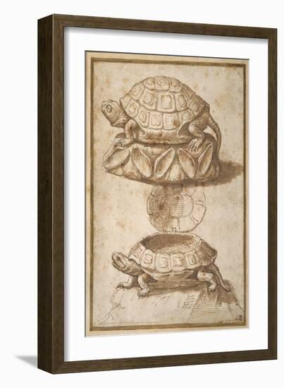 Turtle Shaped Sweetmeat Box-Giulio Romano-Framed Giclee Print