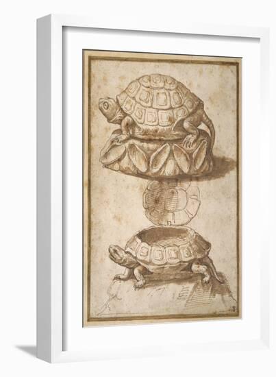 Turtle Shaped Sweetmeat Box-Giulio Romano-Framed Giclee Print
