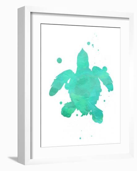 Turtle Splat-Jace Grey-Framed Art Print