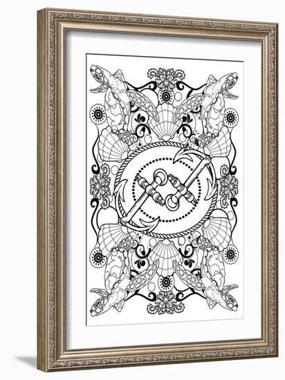 Turtle, Water Life-Art House Design-Framed Giclee Print