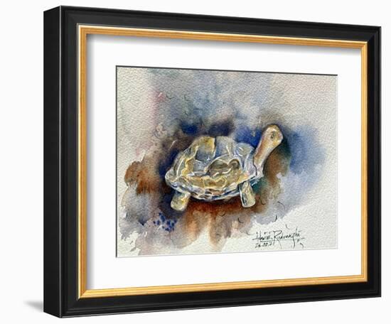 Turtle With Effect-Ashwini Rudraksi-Framed Premium Giclee Print