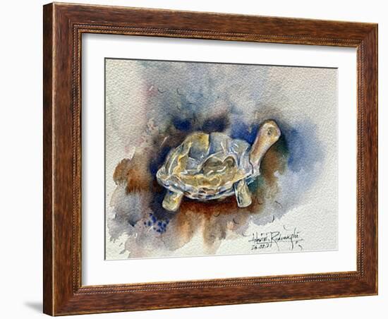 Turtle With Effect-Ashwini Rudraksi-Framed Art Print