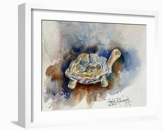 Turtle With Effect-Ashwini Rudraksi-Framed Art Print