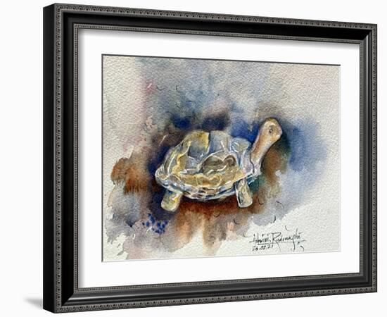 Turtle With Effect-Ashwini Rudraksi-Framed Art Print