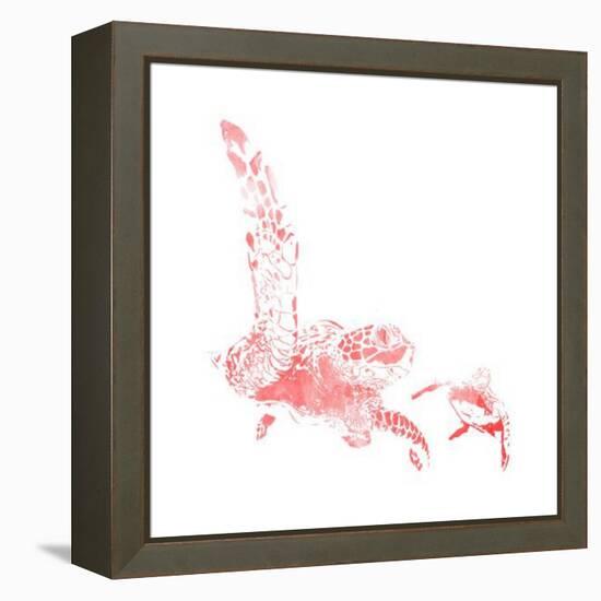 Turtles In The Sea Coral-Milli Villa-Framed Stretched Canvas