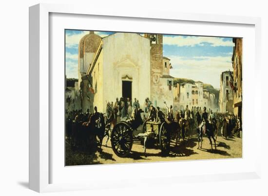 Tuscan Artillery in Montechiaro, 1860-Telemaco Signorini-Framed Giclee Print