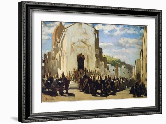 Tuscan Artillery in Montechiaro-Telemaco Signorini-Framed Giclee Print