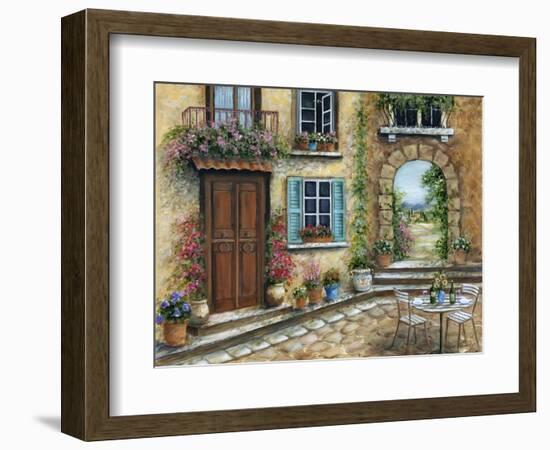 Tuscan Courtyard-Marilyn Dunlap-Framed Premium Giclee Print
