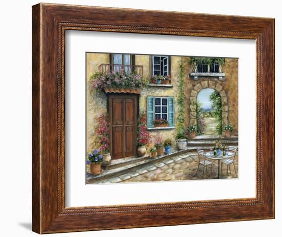 Tuscan Courtyard-Marilyn Dunlap-Framed Premium Giclee Print