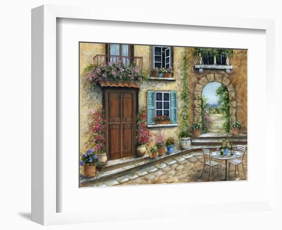 Tuscan Courtyard-Marilyn Dunlap-Framed Premium Giclee Print