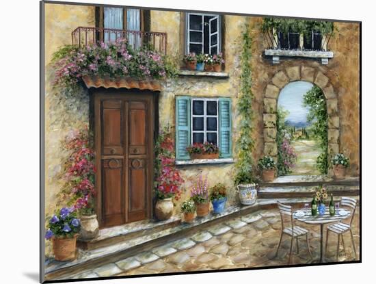 Tuscan Courtyard-Marilyn Dunlap-Mounted Art Print